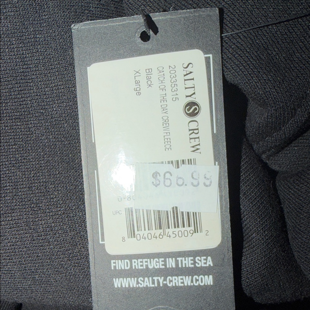 Salty Crew Black Crew Neck Coastal Skater NWT - Picture 8 of 10